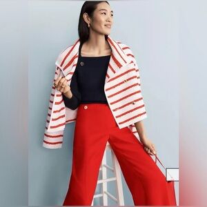 NWT Ann Taylor Petite Tweed Oversized Double-Breasted Jacket